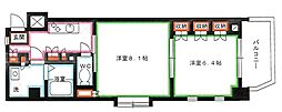プライムアーバン小金井本町 1LDKの間取図画像