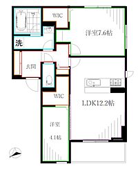CASA de MaNa吉祥寺1 2LDKの間取図画像