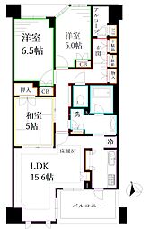 グランスイート三鷹下連雀 3LDKの間取図画像