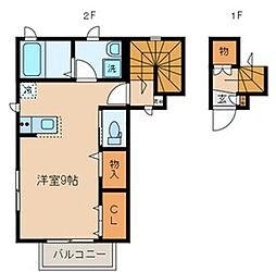 コーポ・アガート ワンルームの間取図画像
