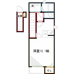 ベル・コモンズ小金井 ワンルームの間取図画像