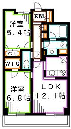 イストワール 2LDKの間取図画像