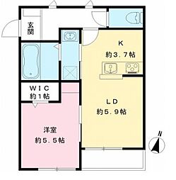 スレイベル井の頭 1LDKの間取図画像