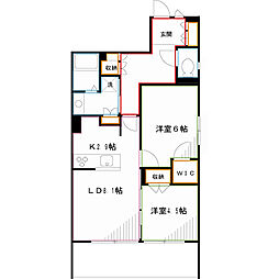 クリオ東小金井パークフロント 1SLDKの間取図画像
