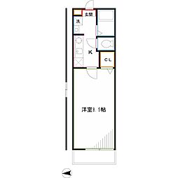メゾンド・グレーヌ 1Kの間取図画像