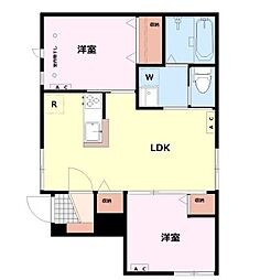 ベルツリー 2LDKの間取図画像