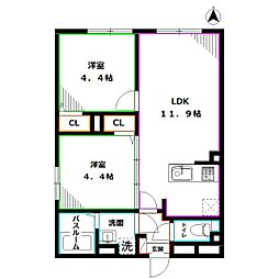 間取図画像 2LDK