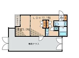 西武新宿線 武蔵関駅 徒歩9分の賃貸マンション 1階1LDKの間取り