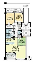 グローリオ杉並宮前 1階3LDKの間取り