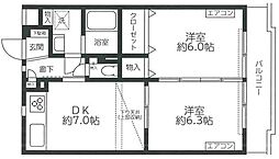 レジディア吉祥寺 2階2DKの間取り
