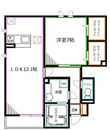 ドヌール井草B 1階1LDKの間取り