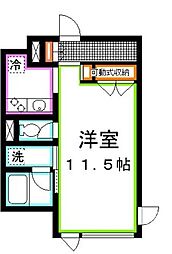 HO三鷹 3階1Kの間取り
