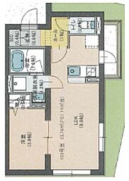 プロスタイルウェルス下井草 2階1LDKの間取り