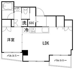 上井草マンション 1LDKの間取図画像