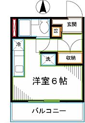 プリメーラ ワンルームの間取図画像