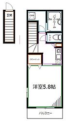 エクセルリフレ 1Kの間取図画像