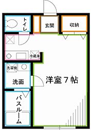 プラージュ荻窪 1Kの間取図画像