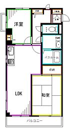 サムズコート 2LDKの間取図画像