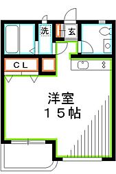メゾンアンドー ワンルームの間取図画像