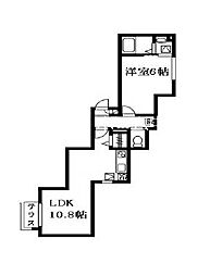 Y'sFlat高円寺 1LDKの間取図画像