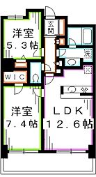 イストワール 2LDKの間取図画像