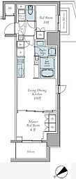 クレストコート東中野 2LDKの間取図画像