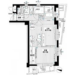 スタジオデン荻窪 1LDKの間取図画像