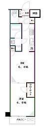 makes武蔵関NORTH 1DKの間取図画像