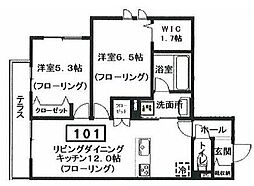 Splendor 2LDKの間取図画像