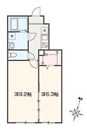 杉並区荻窪1丁目アパート 2Kの間取図画像