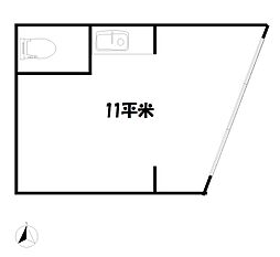 ファミール新川 ワンルームの間取図画像