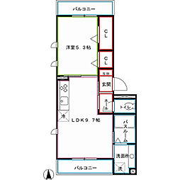 SHININDAYS石神井台 1LDKの間取図画像