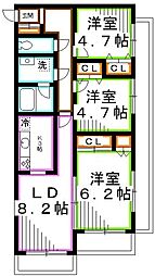 フィオーレ・スパッチオ 3LDKの間取図画像