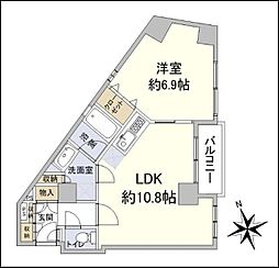 パテラスクエア荻窪 1LDKの間取図画像