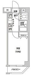 ラクラス荻窪 1Kの間取図画像