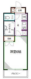 ヴェルデファイン荻窪 1Kの間取図画像