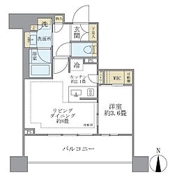 Brillia三鷹禅林寺通り 1LDKの間取図画像