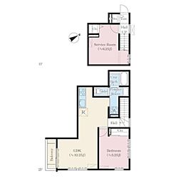 武蔵野市西久保3丁目アパート 1SLDKの間取図画像