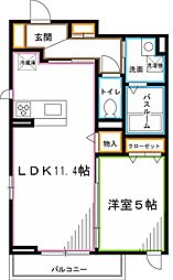 グランディス阿佐谷南 1LDKの間取図画像