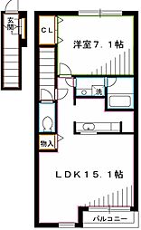 ガーデニアヒルズ 1LDKの間取図画像