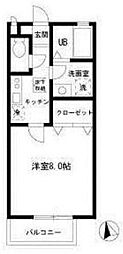 メゾンデルフィ 1Kの間取図画像