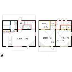 ボヌール吉祥寺 2LDKの間取り