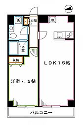 エスティメゾン高円寺 3階1LDKの間取り