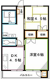 RAYHAUS善福寺川公園 4階2DKの間取り