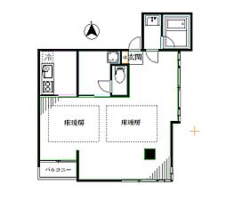 東京メトロ丸ノ内線 中野新橋駅 徒歩9分の賃貸マンション 5階1Kの間取り