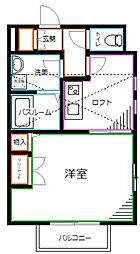 アルベリーノ南阿佐ヶ谷 2階1Kの間取り