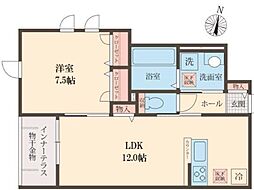 SOPHIA方南 1階1LDKの間取り