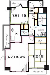 ウィン荻窪 2LDKの間取図画像