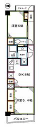 オーキッドレジデンス高円寺 2DKの間取図画像