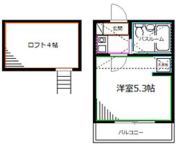フルハウス中野南台 1Kの間取図画像